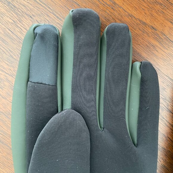 Rains Waterproof 100% Poly Gloves Green & Blk Touch Screen Compatible Unisex M/L - Picture 4 of 11